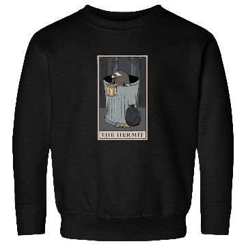 Discover raccoon Hermit Tarot Card Sweatshirts