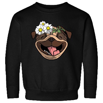 Discover Dog Pug Flower Sweatshirts