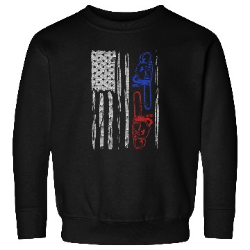 Discover Vintage US FLAG CHAINSAW Lumberjack Logger Lumber Sweatshirts