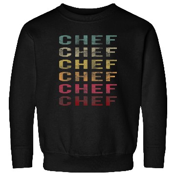Discover Vintage Word Retro Distressed Chef Cooking Lover Sweatshirts