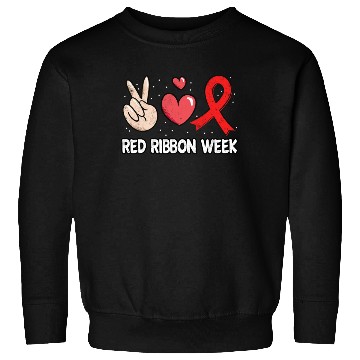 Discover Red Peace Ribbon Week Awareness October Sweatshirts
