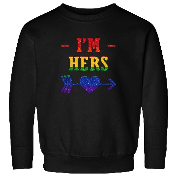Discover I'm Hers Lesbian Couple Matching Sweatshirts