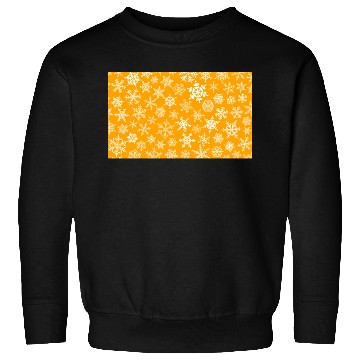 Discover Winter Snowflakes Pattern Orange White Sweatshirts