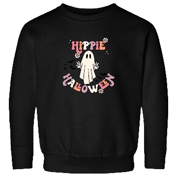 Discover Retro Hippie Halloween Cute Ghost Sweatshirts