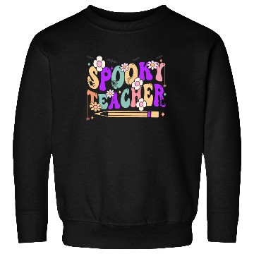 Discover Spooky Season Retro Spooky Teacher Halloween Funny Sweatshirts
