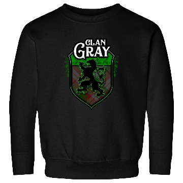Discover Clan Gray Scottish Tartan Rampant Lion Celtic Sweatshirts