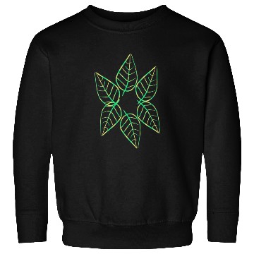 Discover leaf icon nature green pattern leaves circle Sweatshirts