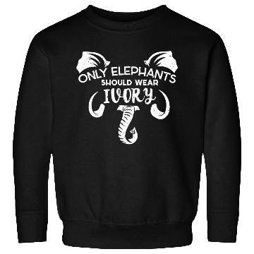Discover Elephants Ivory Extinction Awareness Save Animals Sweatshirts