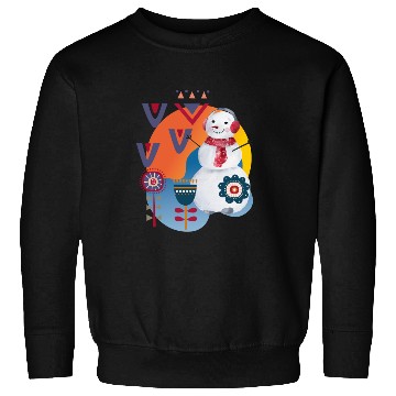 Discover Winter Cute Snowman Headphones Scandi Sweatshirts