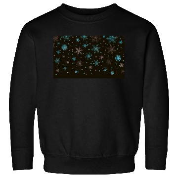 Discover Elegant Snowflakes Black Blue Silver Sweatshirts