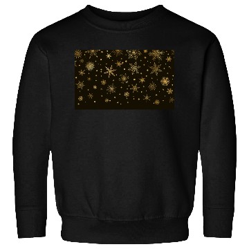 Discover Elegant Black Gold Snowflakes Sweatshirts