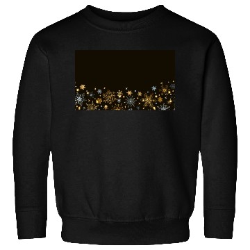 Discover Elegant Snowflakes Black Gold Silver Sweatshirts