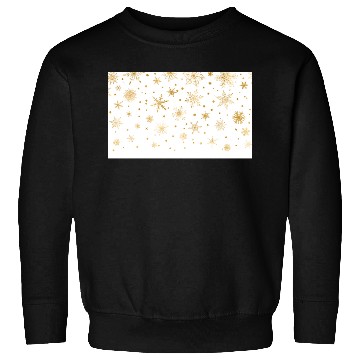 Discover Snowflakes Pattern Elegant White Gold Sweatshirts