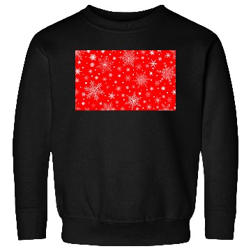 Discover Snowflakes Pattern Red White Sweatshirts