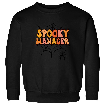 Discover Retro Spooky Manager Halloween Office Manager Sweatshirts