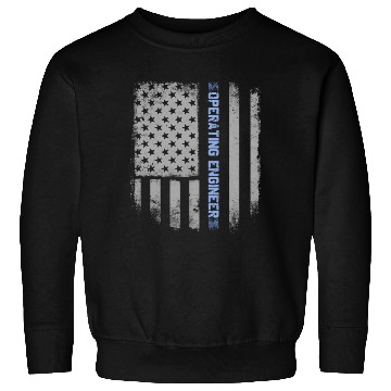 Discover Operating Engineer US Flag Sweatshirts