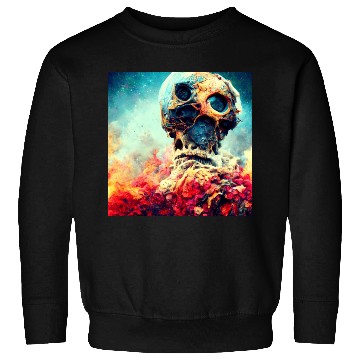 Discover Extremely Realistic Skull in Abstract Art Sweatshirts