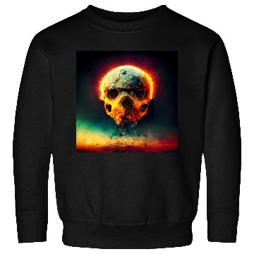 Discover Extremely Realistic Skull in Abstract Art Sweatshirts