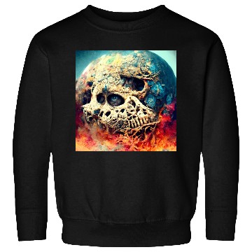 Discover Extremely Realistic Skull in Abstract Art Sweatshirts