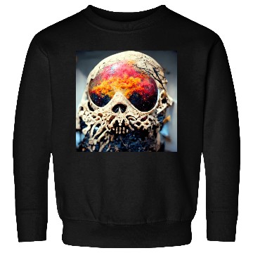 Discover Extremely Realistic Skull in Abstract Art Sweatshirts