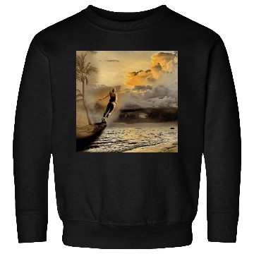 Discover dark blue ocean waves storm fantasy Sweatshirts