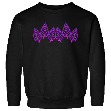 Discover Leaves pattern leaf icon nature purple Sweatshirts