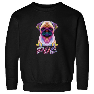 Discover Dog Breed Colorful Pug Sweatshirts
