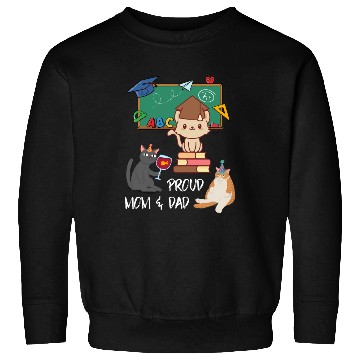 Discover Cat School Student, Proud Mom & Dad Sweatshirts