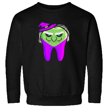 Discover Evil Green Witch Tooth For Dentist On Halloween Sweatshirts