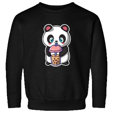Discover Panda Bear Boba Milk Tea Funny Bubble Tea Lovers Sweatshirts