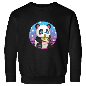 Discover Cute Panda Eating Ramen Sweatshirts
