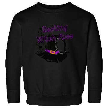 Discover Resting Witch Face - Halloween Spider Web Sweatshirts