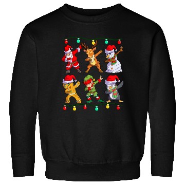 Discover Christmas Dabbing Santa Elf De Friends Xmas Sweatshirts