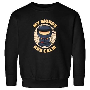 Discover Serenity Ninja Fan Calm Yoga Lover Peaceful Sweatshirts