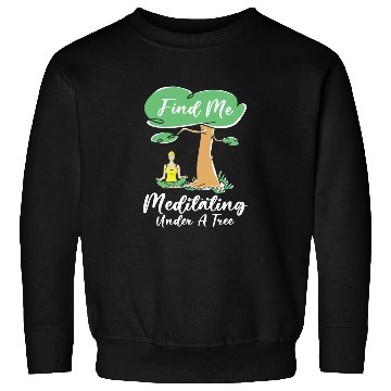 Discover Serenity Meditating Nature Fan Spiritual Yoga Sweatshirts