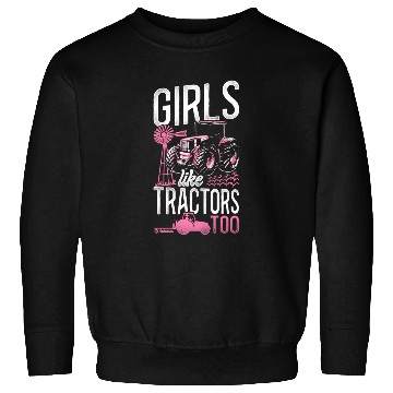 Discover Farming Farmer Girl Tractor Sweatshirts