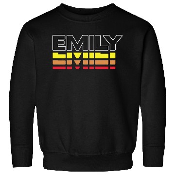 Discover Emily First Name Funny Vintage Sunset Emily Sweatshirts