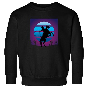 Discover Synthwave Cowboy Rancher Gift Sweatshirts