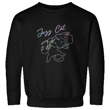 Discover Trumpet Playing Cat Jazz Lover Sweatshirts