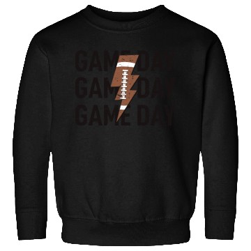 Discover Game Day Football Distressed Lightning Bolt Sweatshirts
