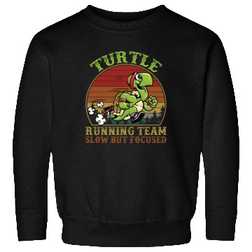 Discover Turtle Running Team Slow But Focused Funny Vintage Sweatshirts