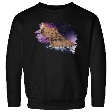 Discover Distressed Capybara And Bird Nature Animal Rodent Sweatshirts