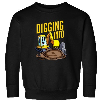 Discover Excavator Driver Digging Into 9 Birthday Excavator Sweatshirts