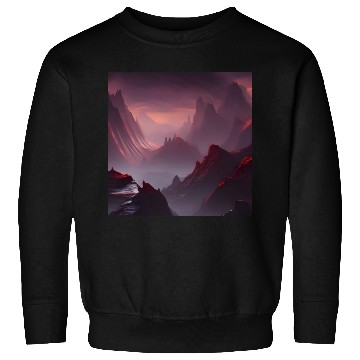 Discover Red Mountains on a Alien Planet Sweatshirts