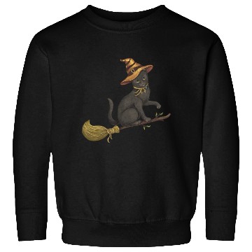 Discover Black Cat Witch Sweatshirts