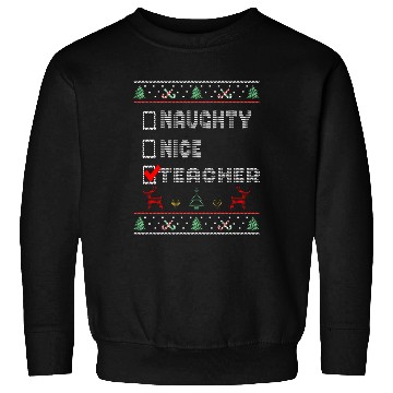 Discover Naughty Nice Teacher, Matching Christmas Group Sweatshirts