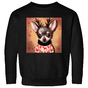 Discover Sweet happy, dog Chihuahua in a Christmas sweater Sweatshirts