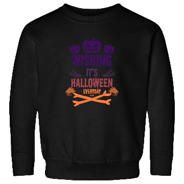 Discover Every day Halloween Horror pumpkin with spider Sweatshirts