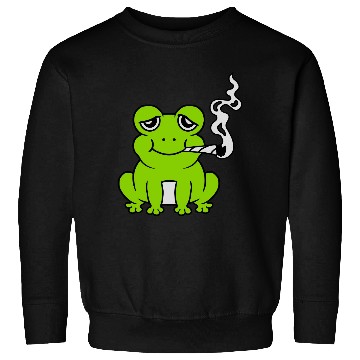 Discover Stoned Weed Joint Frog Sweatshirts