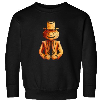 Discover Realistic Jack O Lantern Pumpkin Man In Suit Sweatshirts